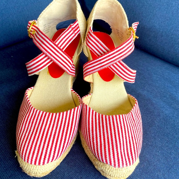 ADRIENNE VITTADINI Brianna Wedge Espadrilles - Size 7 1/2